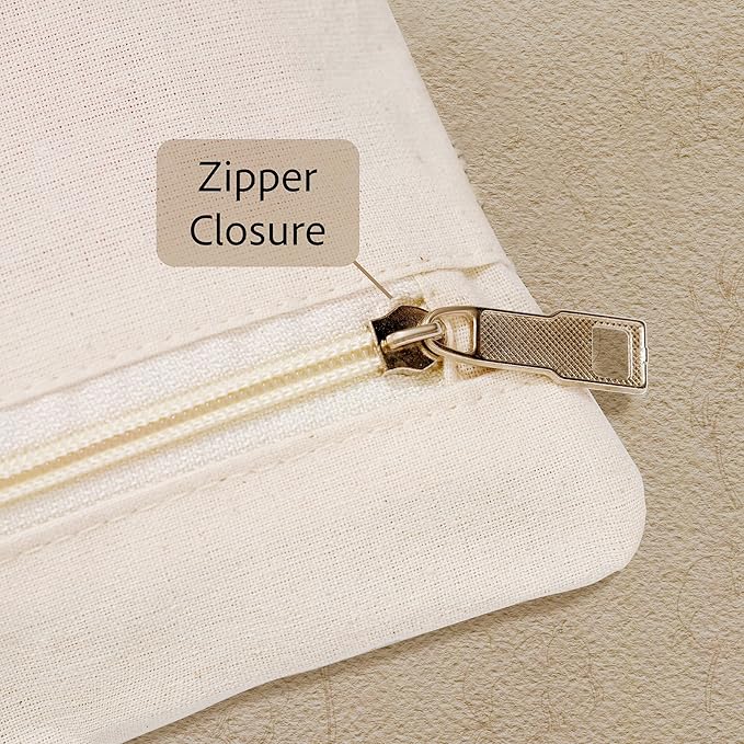 NATURAL COTTON SAREE COVER WITH ZIP