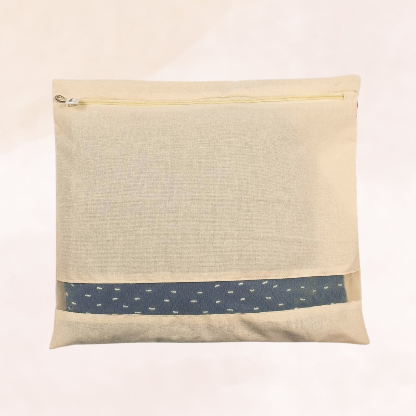 NATURAL COTTON SAREE COVER WITH ZIP